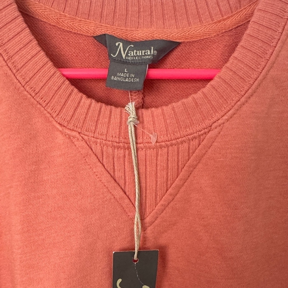 Natural Reflections Women's Coral Sweatshirt - Picture 2 of 5